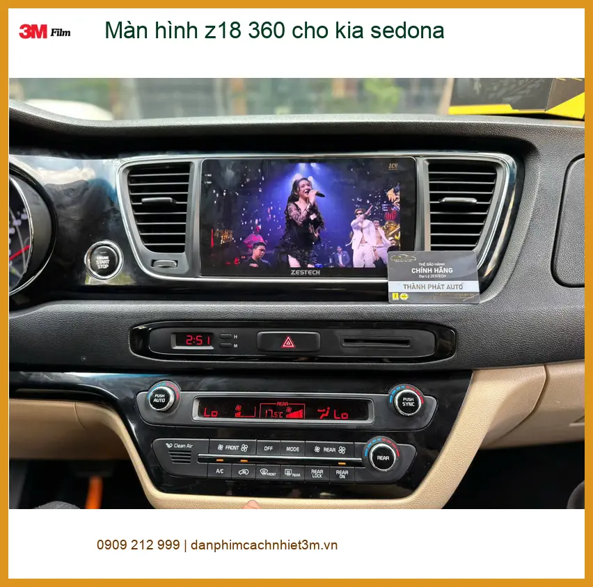 Anh Minh lắp màn hình Z18 360 cho Kia Sedona Quận 8 để quan sát tốt hơn ảnh thực tế 2