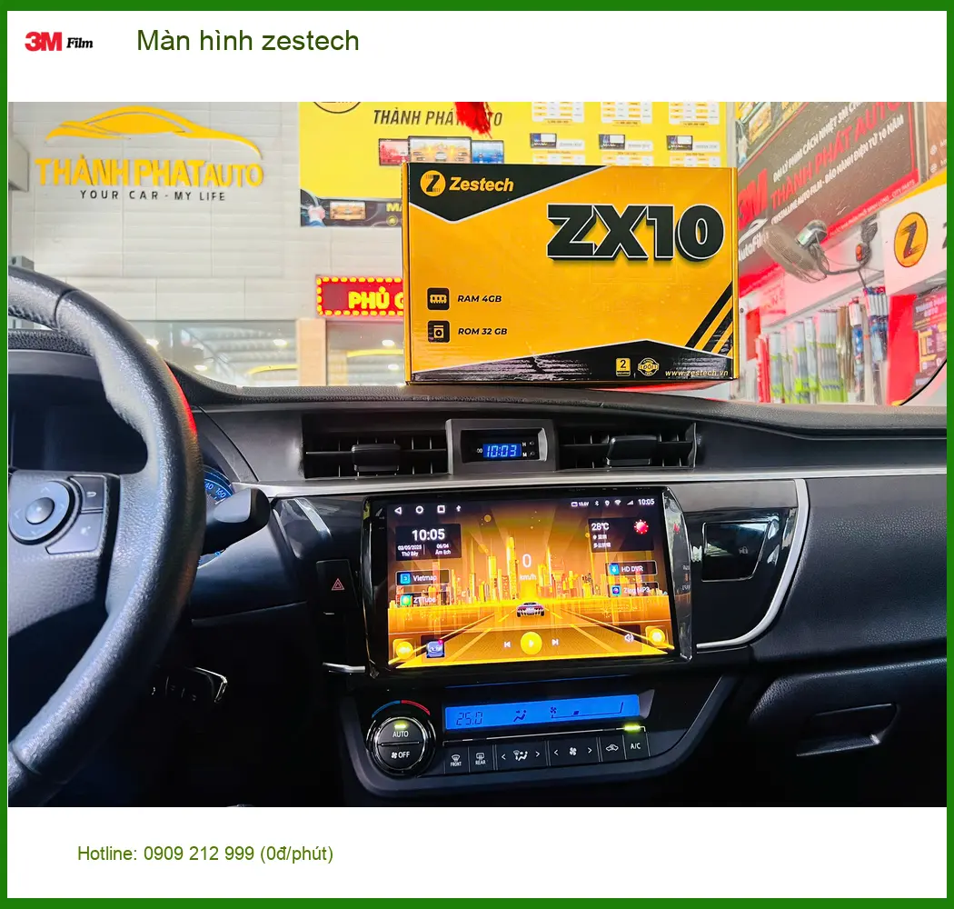 Chị Thảo lắp màn hình Zestech cho Hyundai Accent ở Quận 8 để nâng tầm trải nghiệm giải trí
