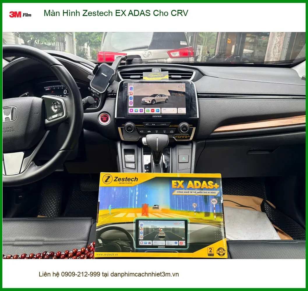 Anh Trọng lắp Màn Hình Zestech EX ADAS cho CRV tại Quận 2 vì màn cũ giật lag