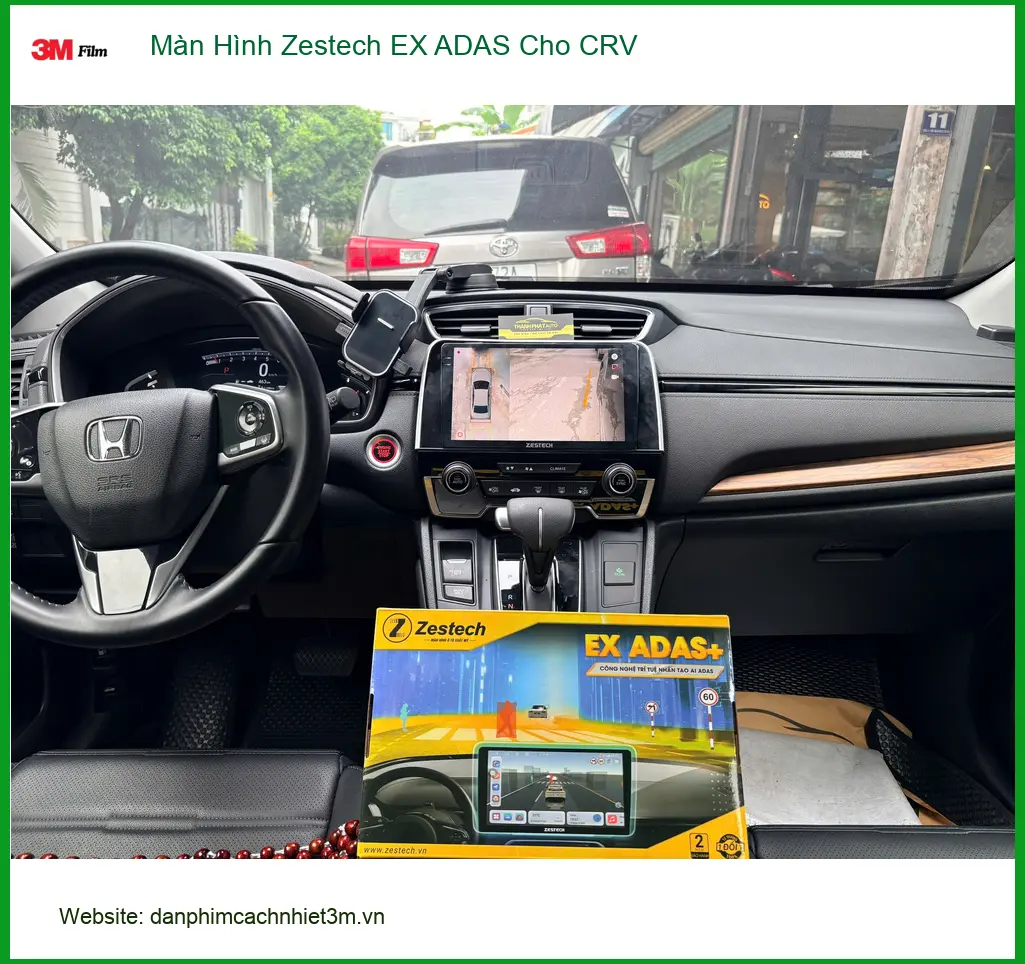 Anh Trọng lắp Màn Hình Zestech EX ADAS cho CRV tại Quận 2 vì màn cũ giật lag ảnh thực tế 2
