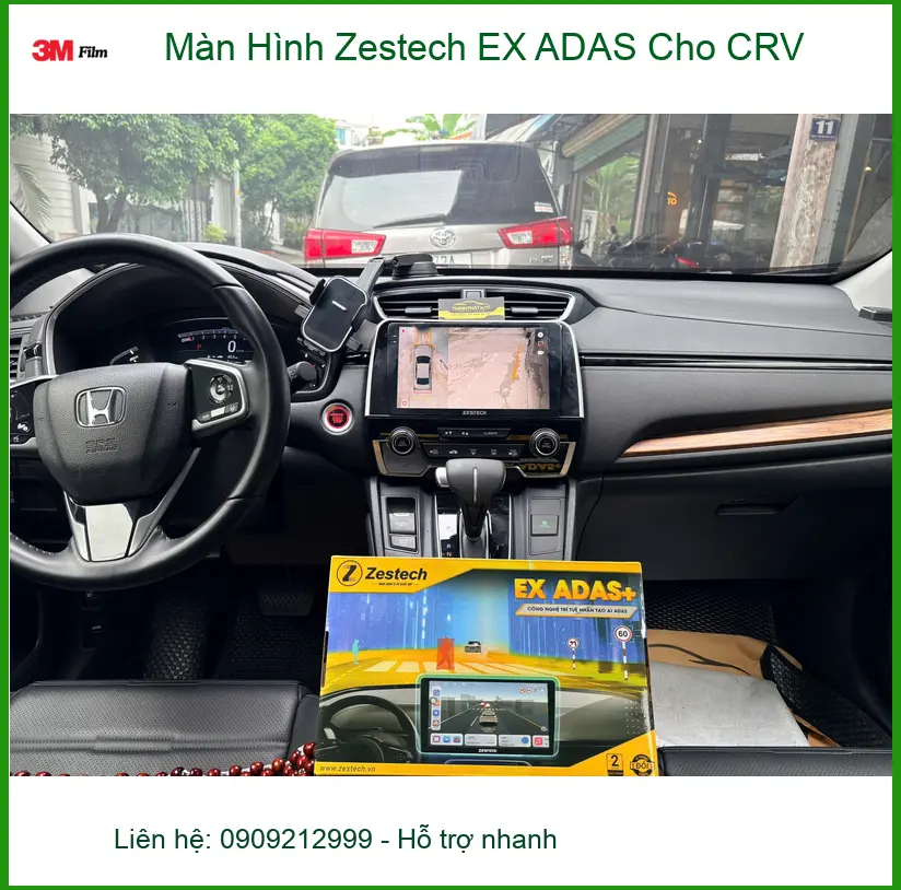 Anh Tùng lắp Màn Hình Zestech EX ADAS cho CRV tại Quận 9 để lái xe an toàn hơn ảnh thực tế 2