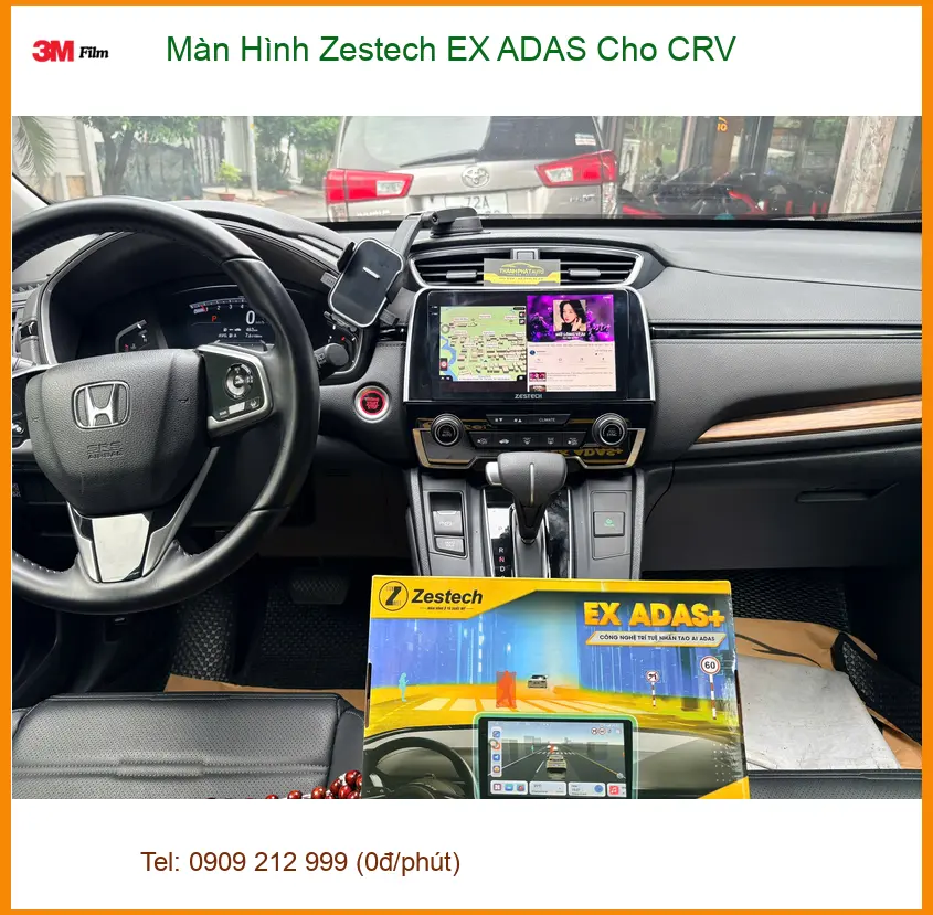 Anh Tùng lắp Màn Hình Zestech EX ADAS cho CRV tại Quận 9 để lái xe an toàn hơn ảnh thực tế 3