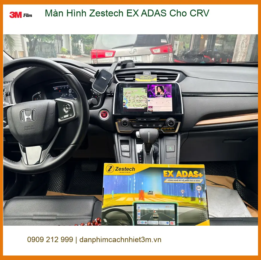 Anh Trọng lắp Màn Hình Zestech EX ADAS cho CRV tại Quận 2 vì màn cũ giật lag ảnh thực tế 4