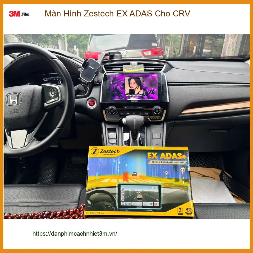 Anh Tùng lắp Màn Hình Zestech EX ADAS cho CRV tại Quận 9 để lái xe an toàn hơn ảnh thực tế 4