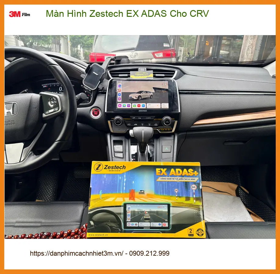 Anh Tùng lắp Màn Hình Zestech EX ADAS cho CRV tại Quận 9 để lái xe an toàn hơn ảnh thực tế 5