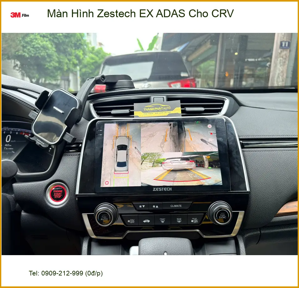 Chú Hải nâng cấp Màn Hình Zestech EX ADAS cho CRV ở Quận Bình Tân