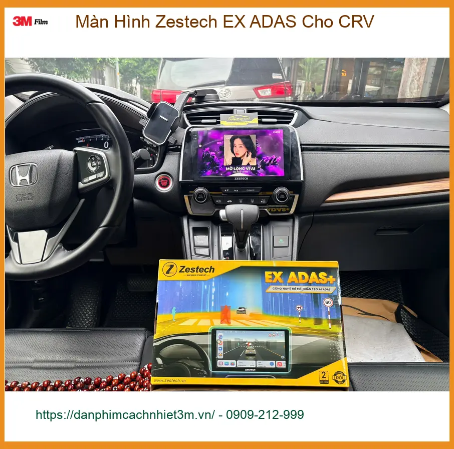 Anh Cường lắp Màn Hình Zestech EX ADAS cho CRV tại Quận Tân Bình ảnh thực tế 3