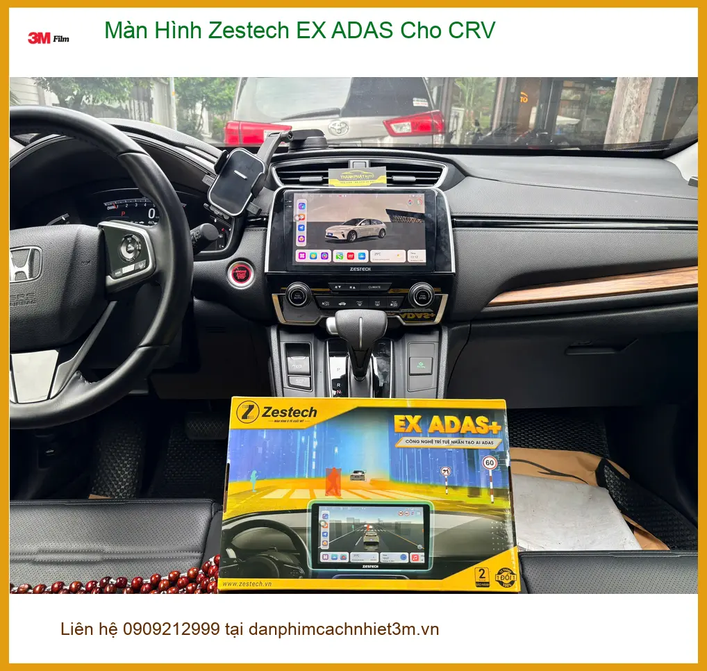 Anh Thắng lắp Màn Hình Zestech EX ADAS cho Honda CRV Quận 1 an toàn hơn