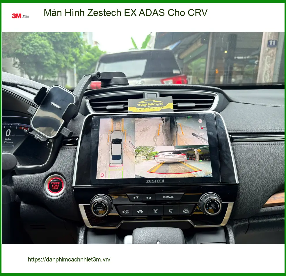 Chú Minh Lắp Màn Hình Zestech EX ADAS cho CRV tại Quận Thủ Đức vì màn zin thiếu ADAS