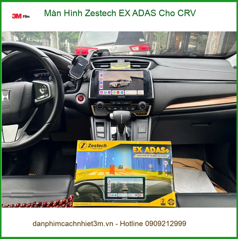 Chú Minh Lắp Màn Hình Zestech EX ADAS cho CRV tại Quận Thủ Đức vì màn zin thiếu ADAS ảnh thực tế 3