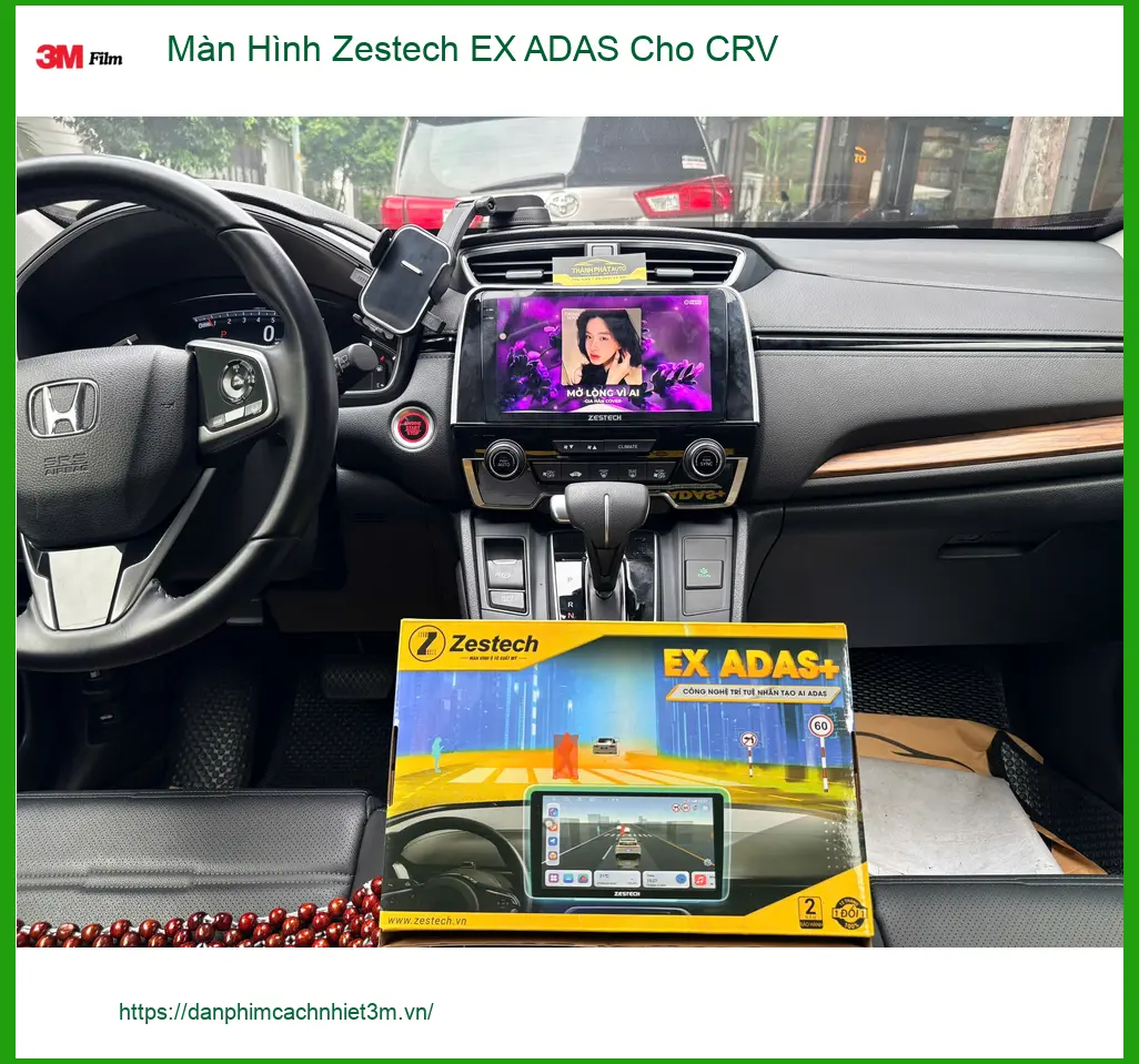 Anh Hưng lắp Màn Hình Zestech EX ADAS cho CRV tại Quận Tân Phú để lái xe an toàn. ảnh thực tế 2
