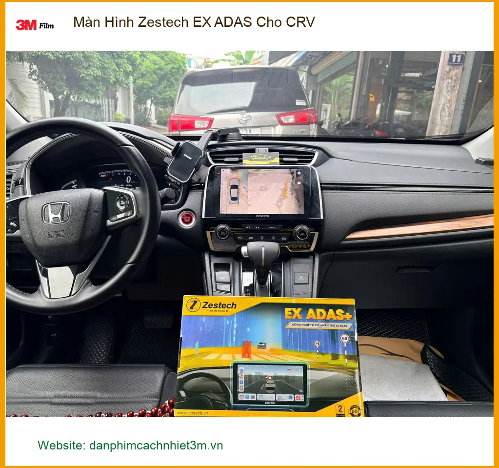 Anh Hưng lắp Màn Hình Zestech EX ADAS cho CRV tại Quận Tân Phú để lái xe an toàn. ảnh thực tế 3