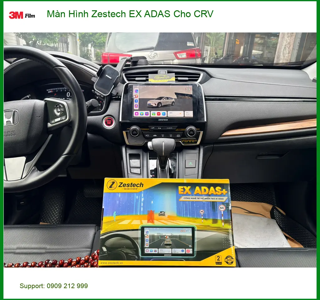 Anh Dũng lắp màn hình Zestech EX ADAS cho CRV tại Quận 6 để có tính năng cảnh báo ADAS thông minh hơn ảnh thực tế 3