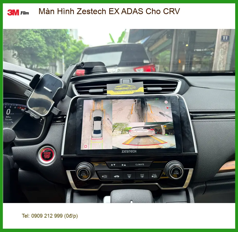 Anh Dũng lắp màn hình Zestech EX ADAS cho CRV tại Quận 6 để có tính năng cảnh báo ADAS thông minh hơn ảnh thực tế 4