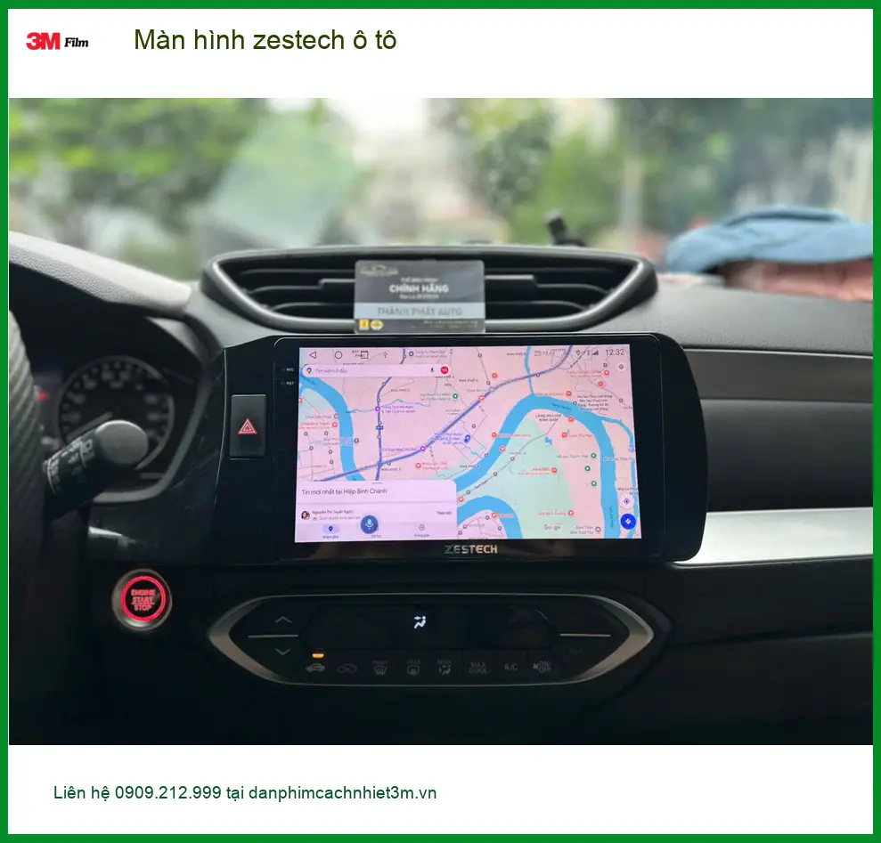 Chị Thảo lắp màn hình Zestech ô tô cho Hyundai Accent tại Thủ Đức để giải trí trên xe ảnh thực tế 2