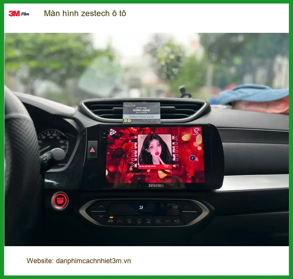 Chị Thảo lắp màn hình Zestech ô tô cho Hyundai Accent tại Thủ Đức để giải trí trên xe ảnh thực tế 3