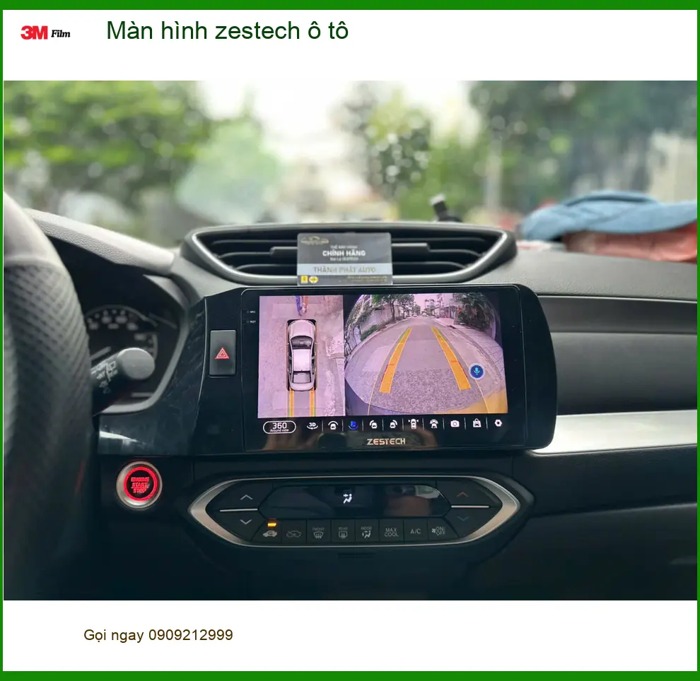 Chị Thảo lắp màn hình Zestech ô tô cho Hyundai Accent tại Thủ Đức để giải trí trên xe ảnh thực tế 5