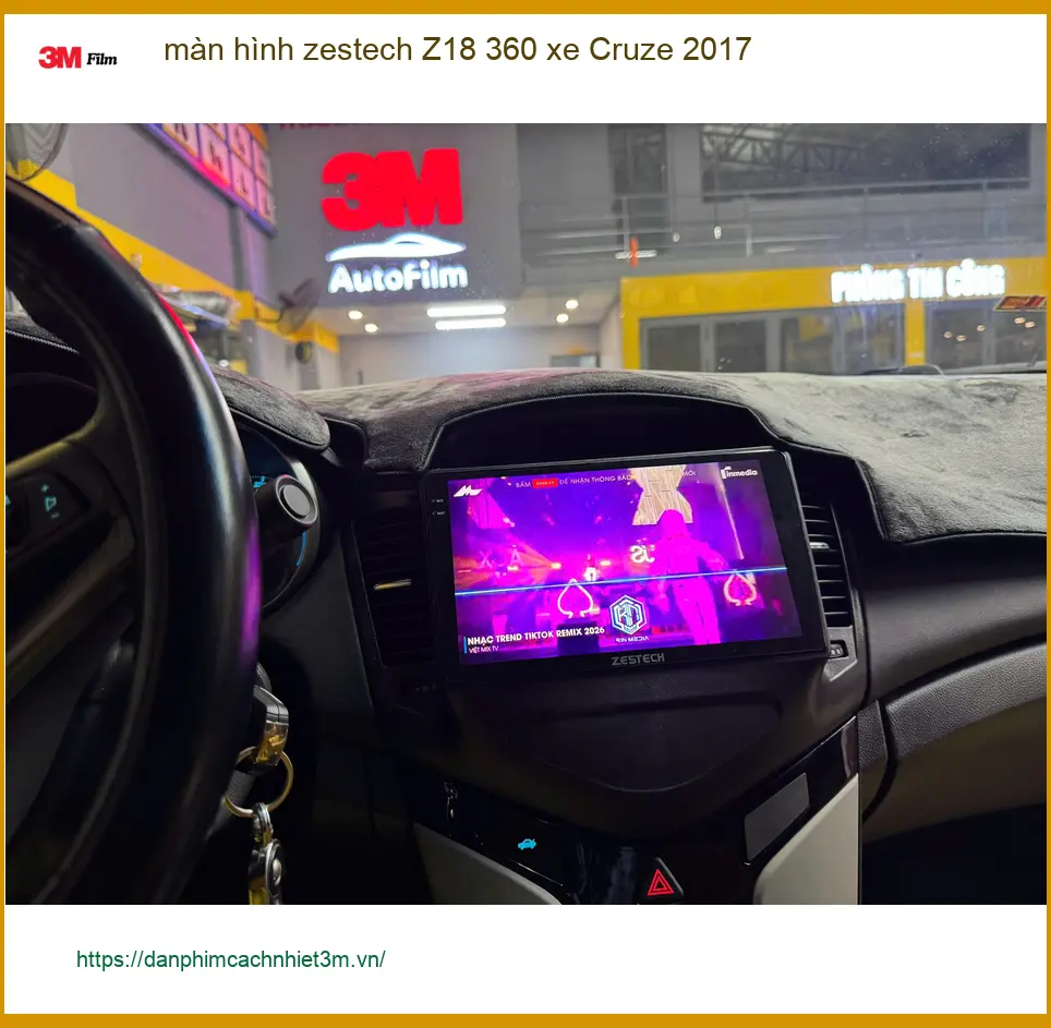 Anh Tuấn lắp màn hình Zestech Z18 360 Cruze 2017 Quận 6 lùi xe an toàn ảnh thực tế 2