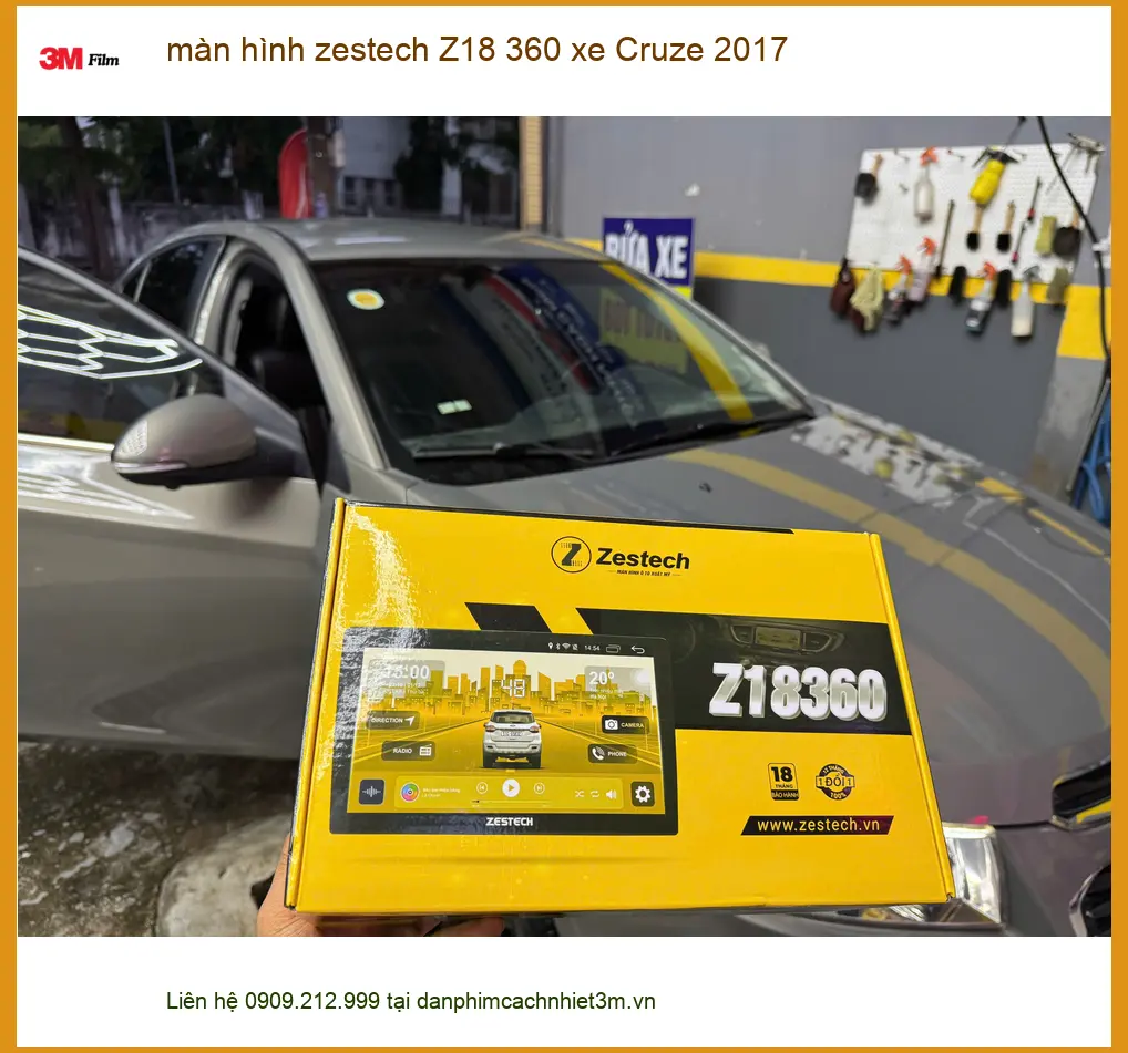 Anh Tuấn lắp màn hình Zestech Z18 360 Cruze 2017 Quận 6 lùi xe an toàn ảnh thực tế 4