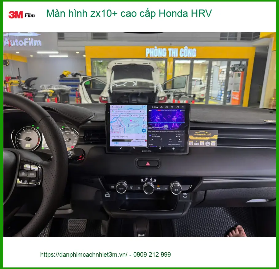 Bác Đạt lắp màn hình zx10+ cao cấp cho Honda HRV tại Quận Tân Bình vì màn zin đã cũ