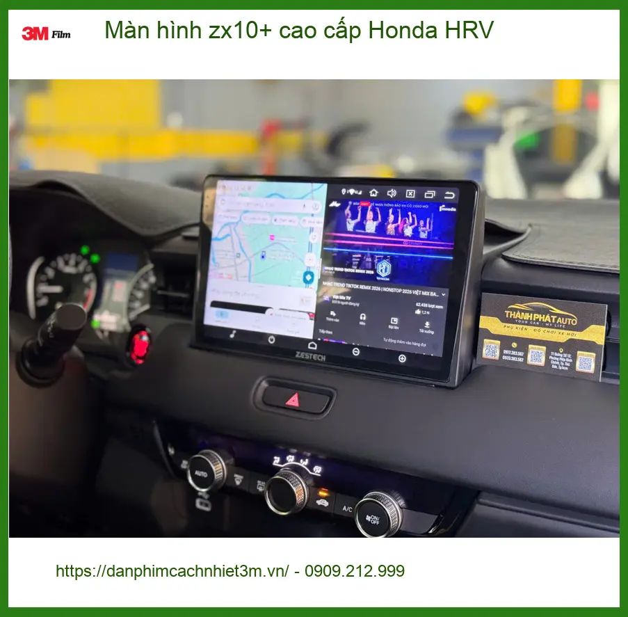 Anh Dũng lắp màn hình zx10+ cao cấp cho Honda HRV ở Quận Bình Thạnh. ảnh thực tế 5