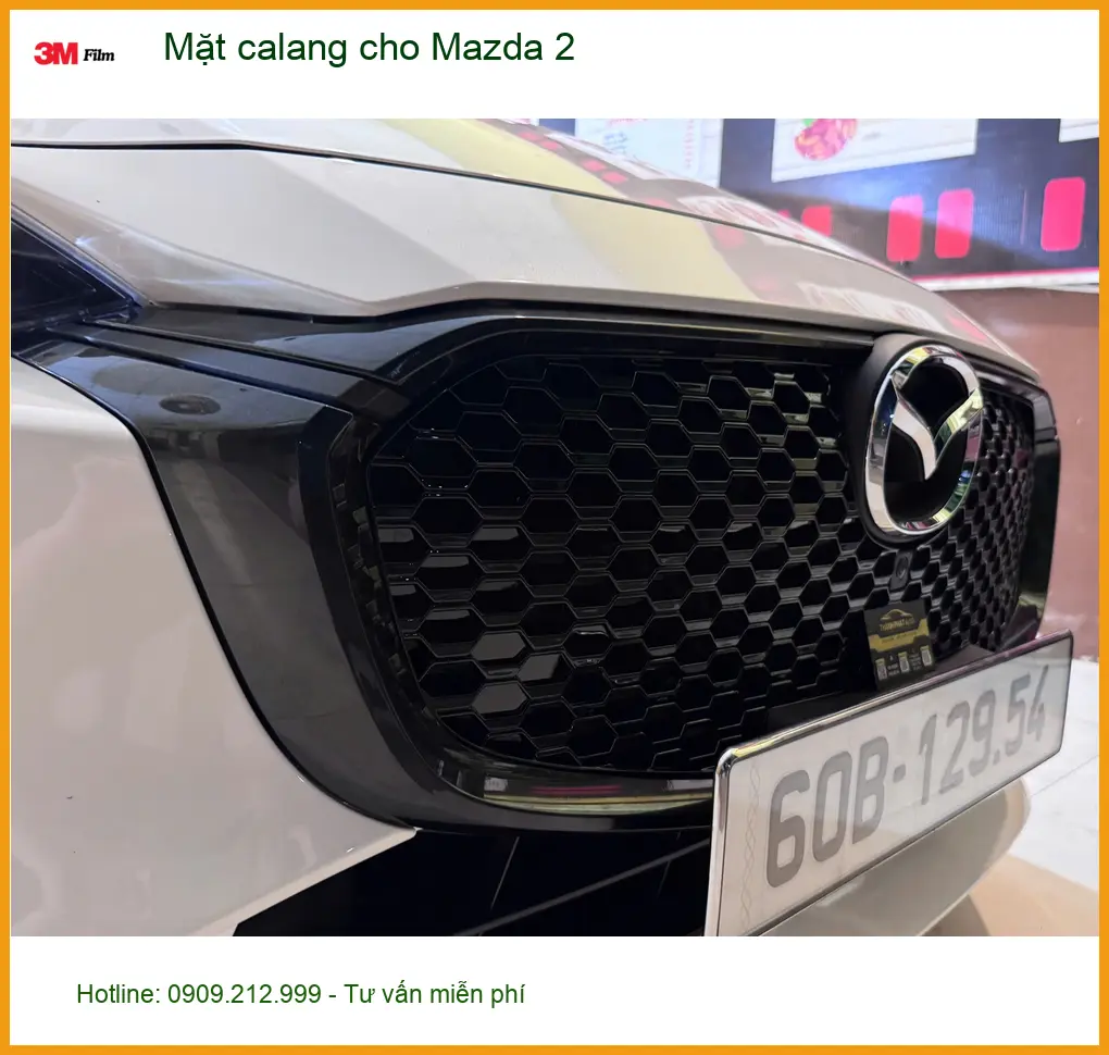 Anh Trọng nâng cấp Mặt calang cho Mazda 2 ở Quận 9 để xe trông thể thao hơn
