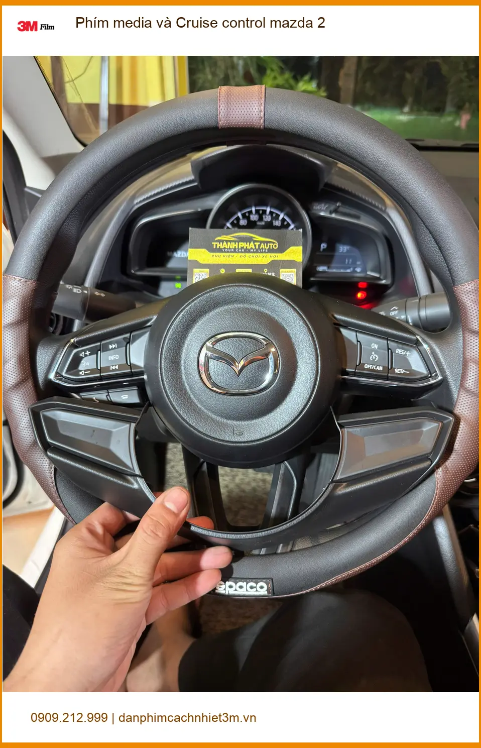 Anh Đạt nâng cấp Phím media và Cruise control Mazda 2 ở Quận Thủ Đức ảnh thực tế 2
