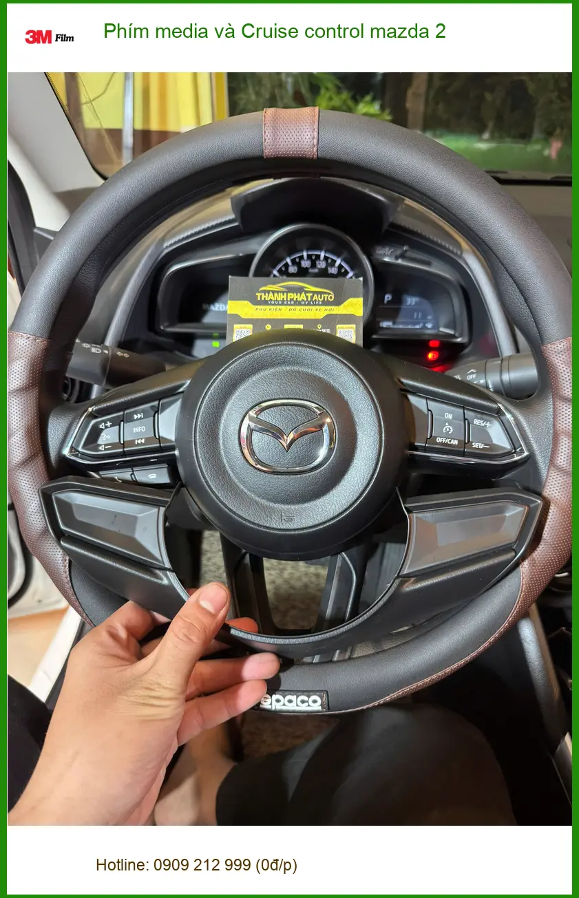 Ông Đạt nâng cấp phím media và cruise control Mazda 2 tại Quận 9 tiện nghi hơn ảnh thực tế 2
