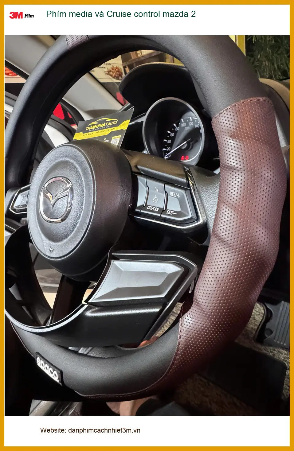 Anh Kiên lắp Phím media và Cruise control Mazda 2 tại Quận Gò Vấp để lái xe thoải mái hơn ảnh thực tế 2