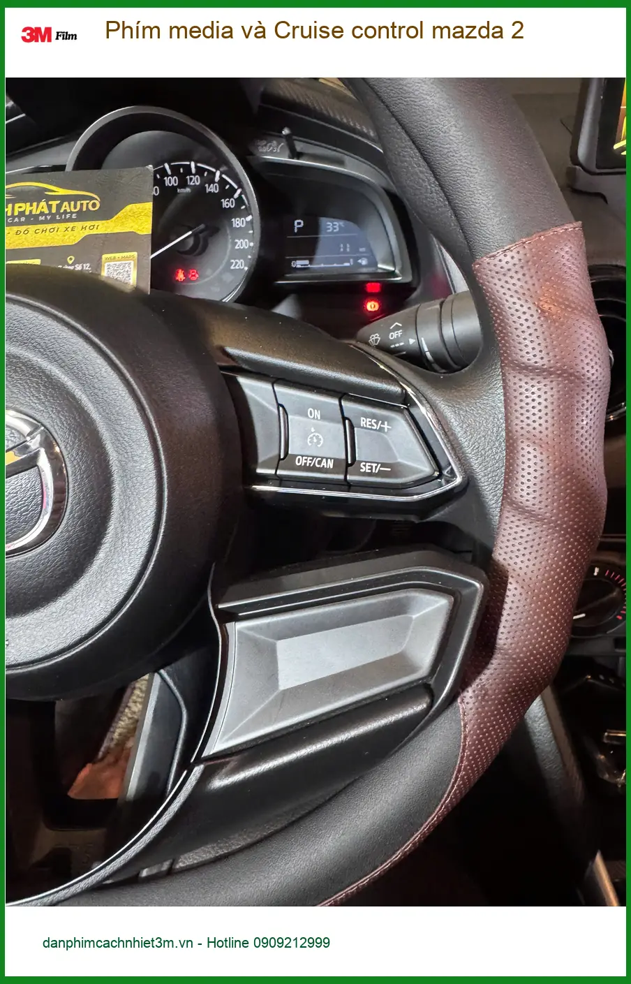 Anh Kiên lắp Phím media và Cruise control Mazda 2 tại Quận Gò Vấp để lái xe thoải mái hơn ảnh thực tế 3