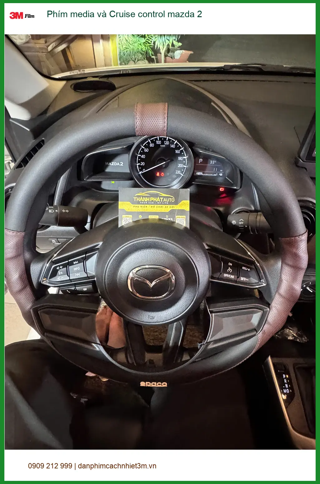 Anh Kiên lắp Phím media và Cruise control Mazda 2 tại Quận Gò Vấp để lái xe thoải mái hơn ảnh thực tế 5