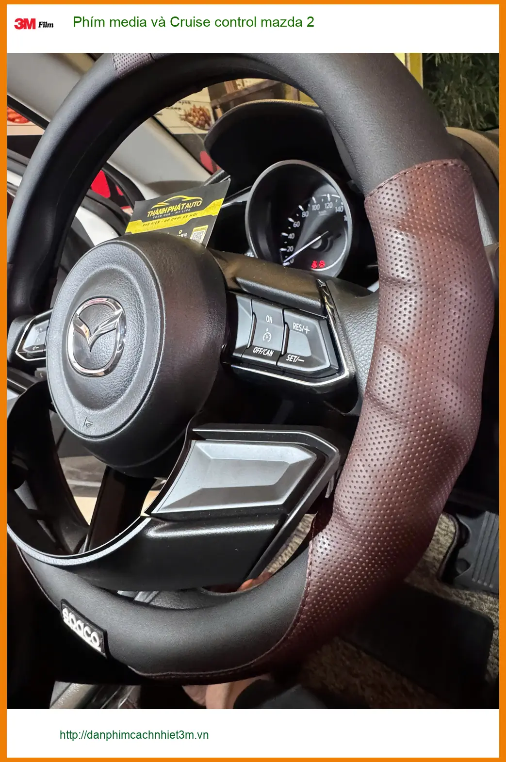 Anh Tùng lắp Phím media và Cruise control Mazda 2 tại Củ Chi để lái xe nhàn hơn ảnh thực tế 4