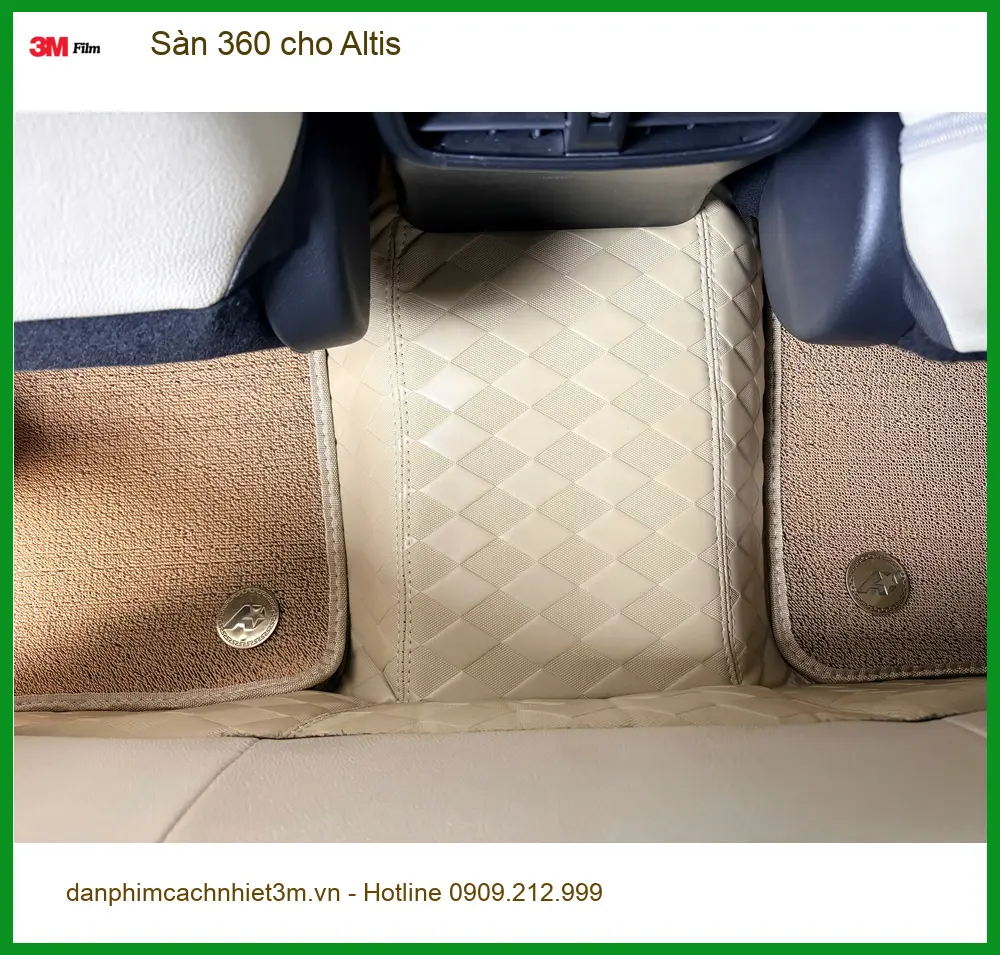 Anh Minh lắp sàn 360 cho Altis Quận Phú Nhuận để nội thất xe sạch sẽ