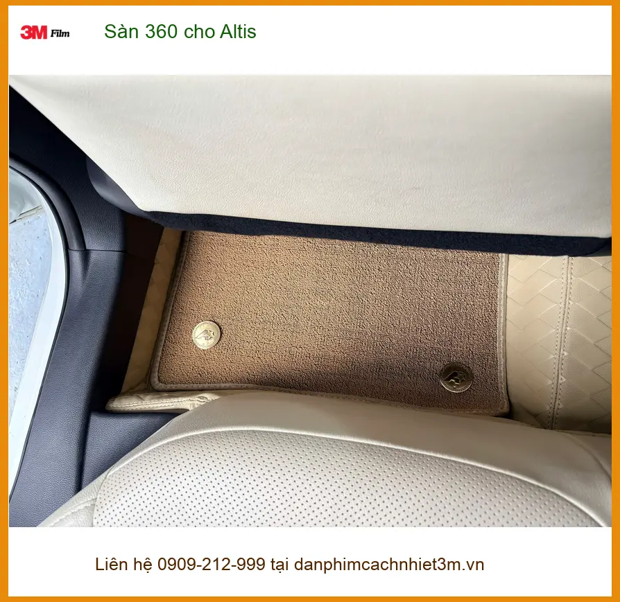Anh Minh lắp sàn 360 cho Altis Quận Phú Nhuận để nội thất xe sạch sẽ ảnh thực tế 2