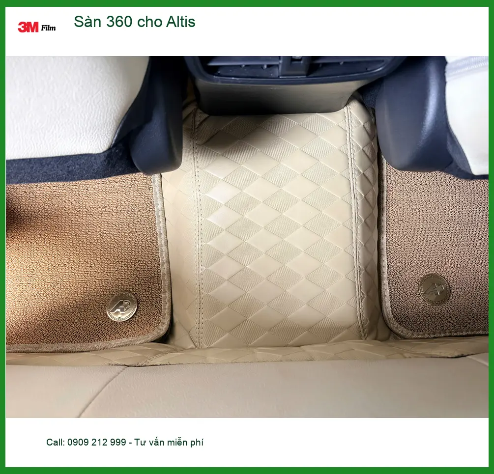 Anh Quang lắp Sàn 360 cho Toyota Altis tại Nhà Bè để nội thất sạch đẹp hơn ảnh thực tế 3