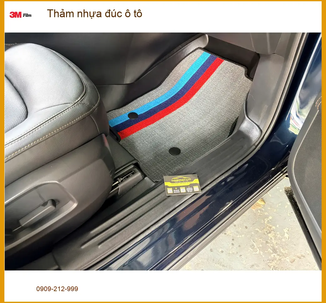 Anh Minh lắp thảm nhựa đúc ô tô cho Kia K3 tại Quận Bình Thạnh bảo vệ sàn xe.