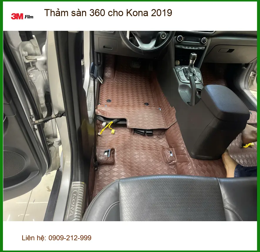 Chị Thảo lắp thảm sàn 360 cho Kona 2019 tại Quận 9 để nội thất luôn sạch đẹp ảnh thực tế 4