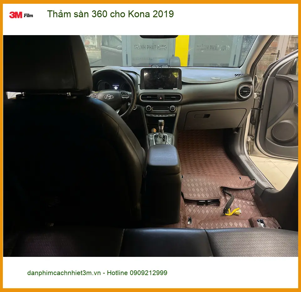Anh Khôi lắp thảm sàn 360 cho Kona 2019 Quận 8 giữ nội thất sạch sang