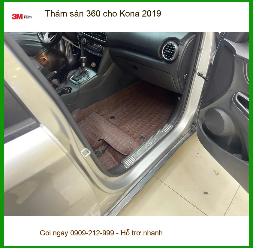 Chị Mai Anh lắp Thảm sàn 360 cho Kona 2019 để nội thất luôn sạch đẹp tại Quận 4 ảnh thực tế 2