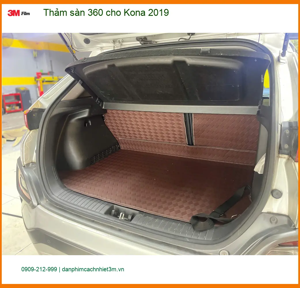Chị Thảo lắp thảm sàn 360 cho Kona 2019 tại Quận 3 để nội thất luôn sạch đẹp ảnh thực tế 2