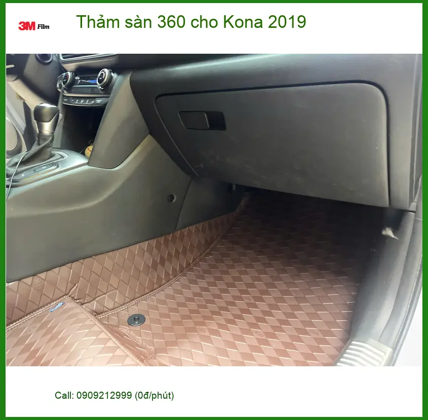Anh Minh lắp thảm sàn 360 cho Kona 2019 tại Quận 2 vì muốn giữ sạch khoang xe ảnh thực tế 4