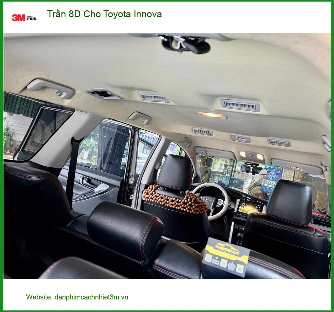 Anh Kiên bọc Trần 8D cho Toyota Innova tại Quận 2 để nâng tầm nội thất xe