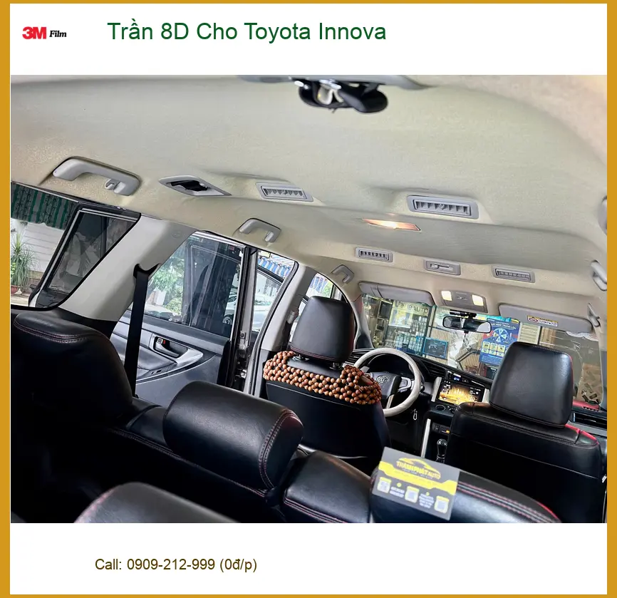 Anh Minh lắp trần 8D cho Toyota Innova tại Quận Thủ Đức nâng tầm không gian nội thất