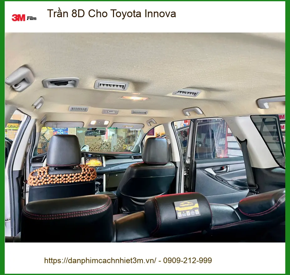 Anh Kiên bọc Trần 8D cho Toyota Innova tại Quận 2 để nâng tầm nội thất xe ảnh thực tế 4
