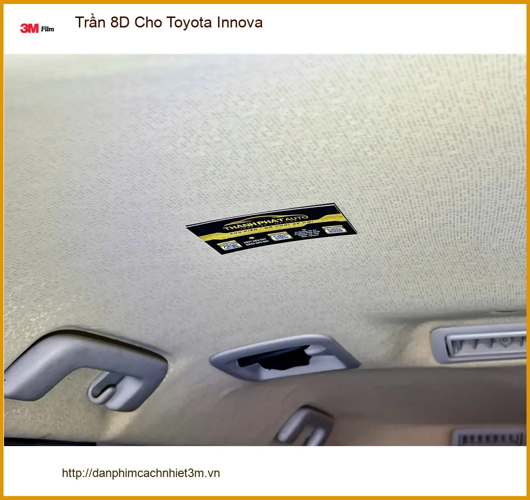 Chú Hùng bọc Trần 8D cho Toyota Innova tại Quận 9 để nội thất thêm sang trọng và sạch sẽ ảnh thực tế 3