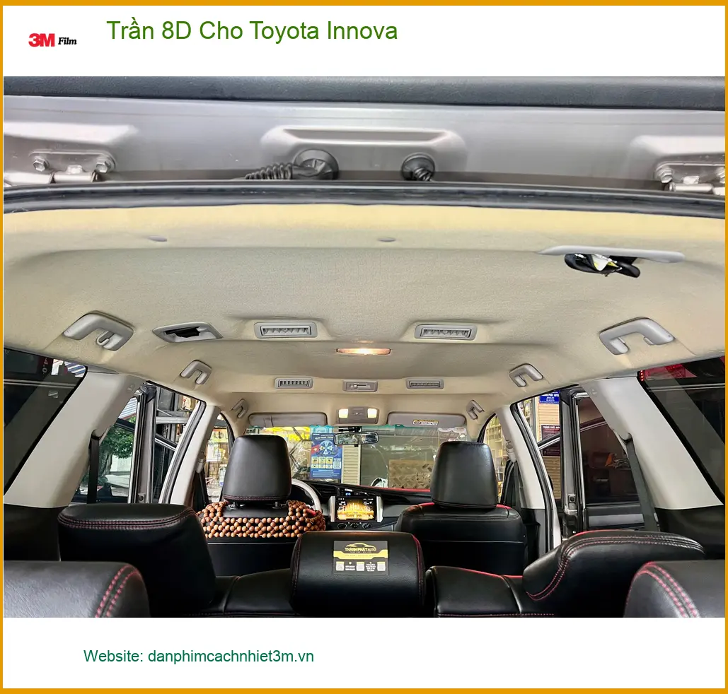 Chú Hùng bọc Trần 8D cho Toyota Innova tại Quận 9 để nội thất thêm sang trọng và sạch sẽ ảnh thực tế 4