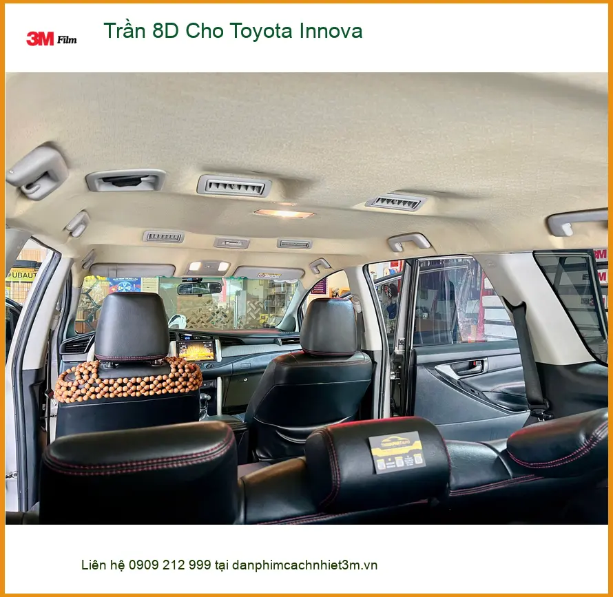 Chị An lắp Trần 8D cho Toyota Innova tại Quận 1 nâng tầm nội thất ảnh thực tế 2