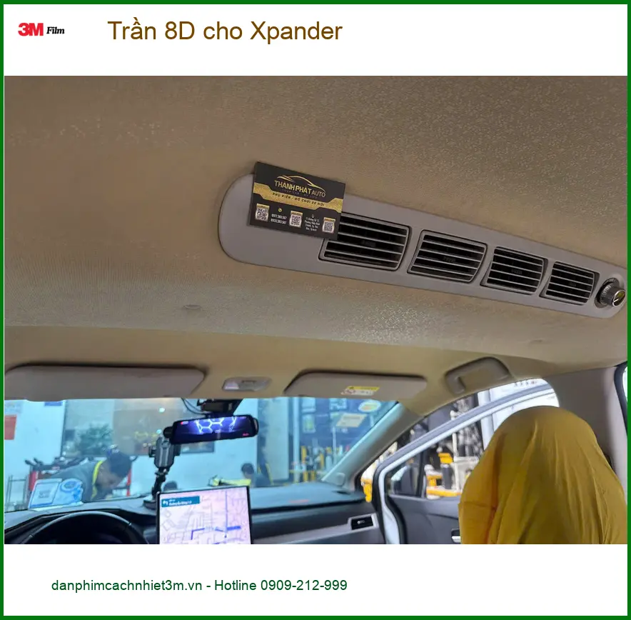 Anh Khải bọc trần 8D cho Xpander tại Quận Thủ Đức để nội thất sang trọng và dễ vệ sinh ảnh thực tế 4