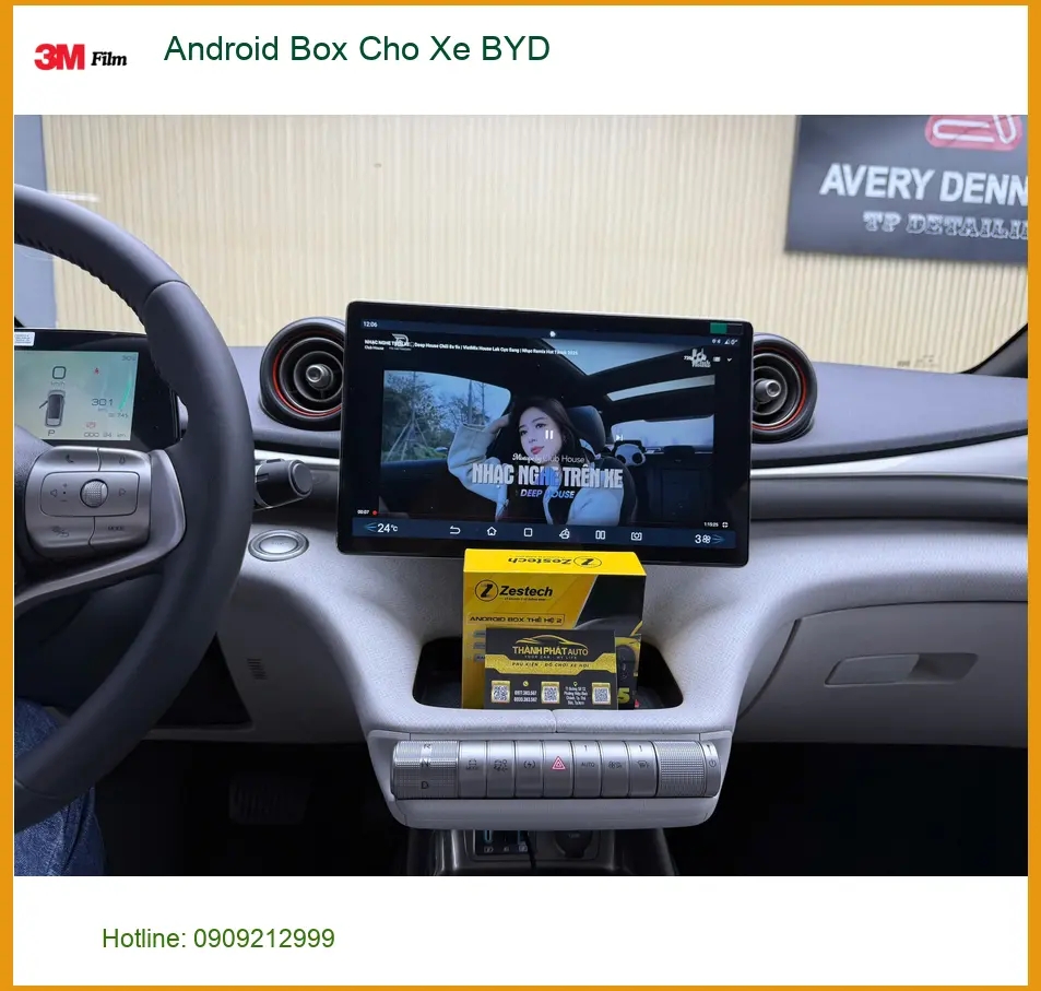 Anh Phát lắp Android Box cho xe BYD Seal phục vụ công việc tại Quận 3