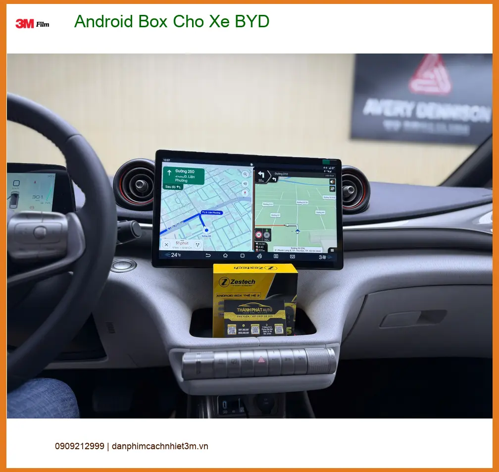 Chị Minh Lắp Android Box Cho Xe BYD Seal tại Nhà Bè để tiện xem bản đồ và giải trí